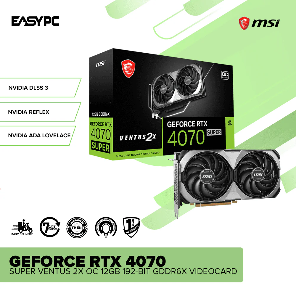 MSI NVIDIA® GeForce RTX™ 4070 SUPER VENTUS 2X OC 12GB 192-bit GDDR6X Videocard - Image 2