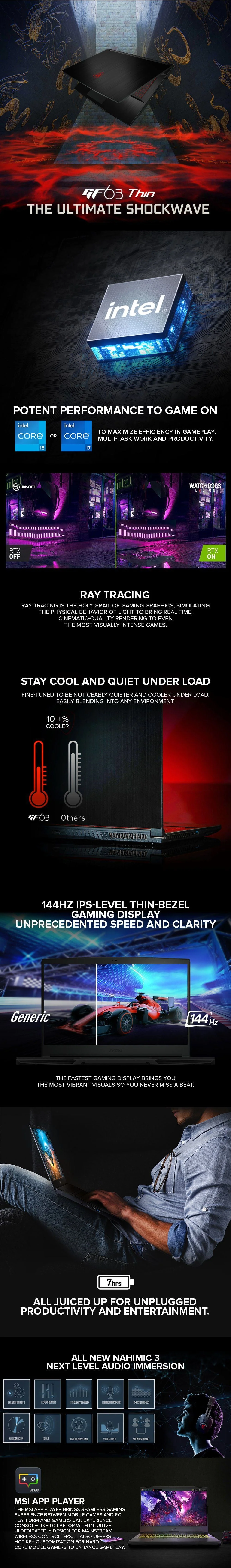 Msi Gf63 Thin 11Ud-016Ph I7-11800H 8Gb Win10 Rtx 3050Ti 4Gb/8Gb/512 Ssd/Win10 Home Laptop Gaming - Image 6