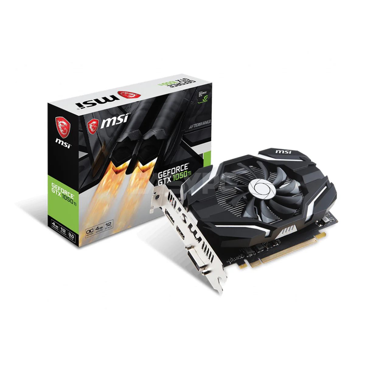MSI NVIDIA GeForce GTX™ 1050Ti OCv1 Single Fan Videocard 4GB 128bit DDR5