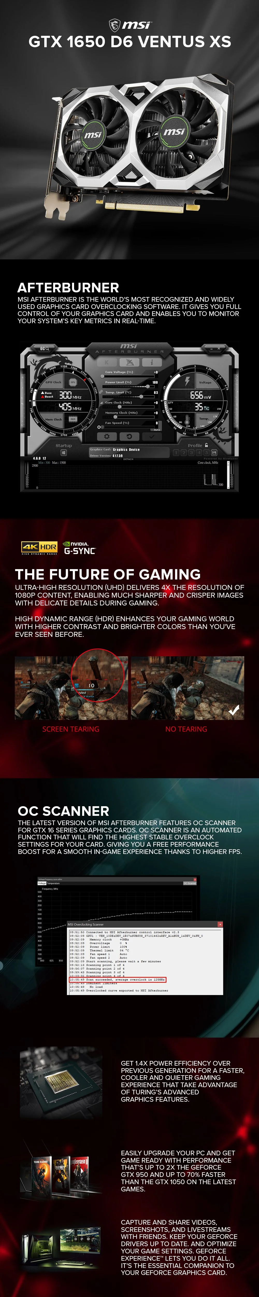 MSI NVIDIA® GeForce GTX™ 1650 D6 Ventus XS OC/XC OC V3 4gb 128bit GDdr6 Gaming Videocard - Image 12