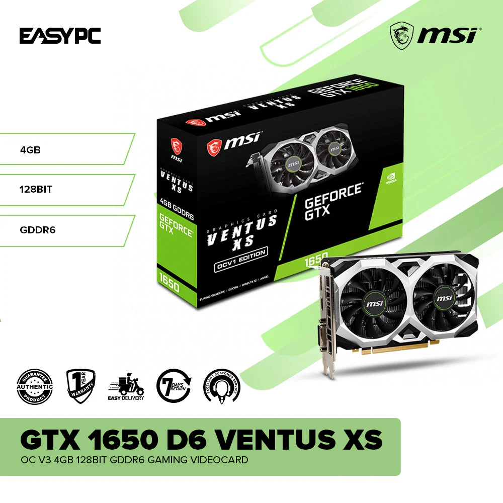 MSI NVIDIA® GeForce GTX™ 1650 D6 Ventus XS OC/XC OC V3 4gb 128bit GDdr6 Gaming Videocard - Image 7