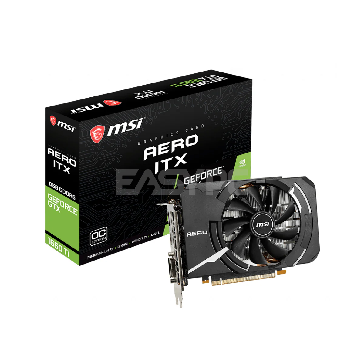 MSI NVIDIA® GeForceGTX 1660 Ti Aero ITX 6gb 192bit GDdr6 Gaming Videocard