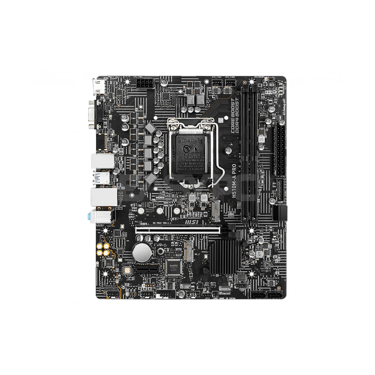 MSI H510M-A Pro Series mATX, 11th/10th Gen Intel Core, LGA 1200 Socket DDR4 Gaming Motherboard - Image 3
