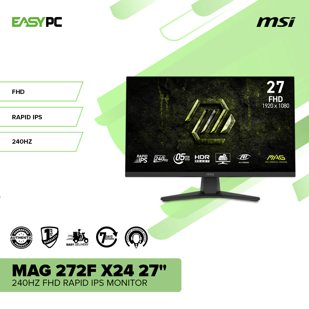 MSI MAG 272F X24 27" 240Hz FHD Rapid IPS Monitor - Image 2