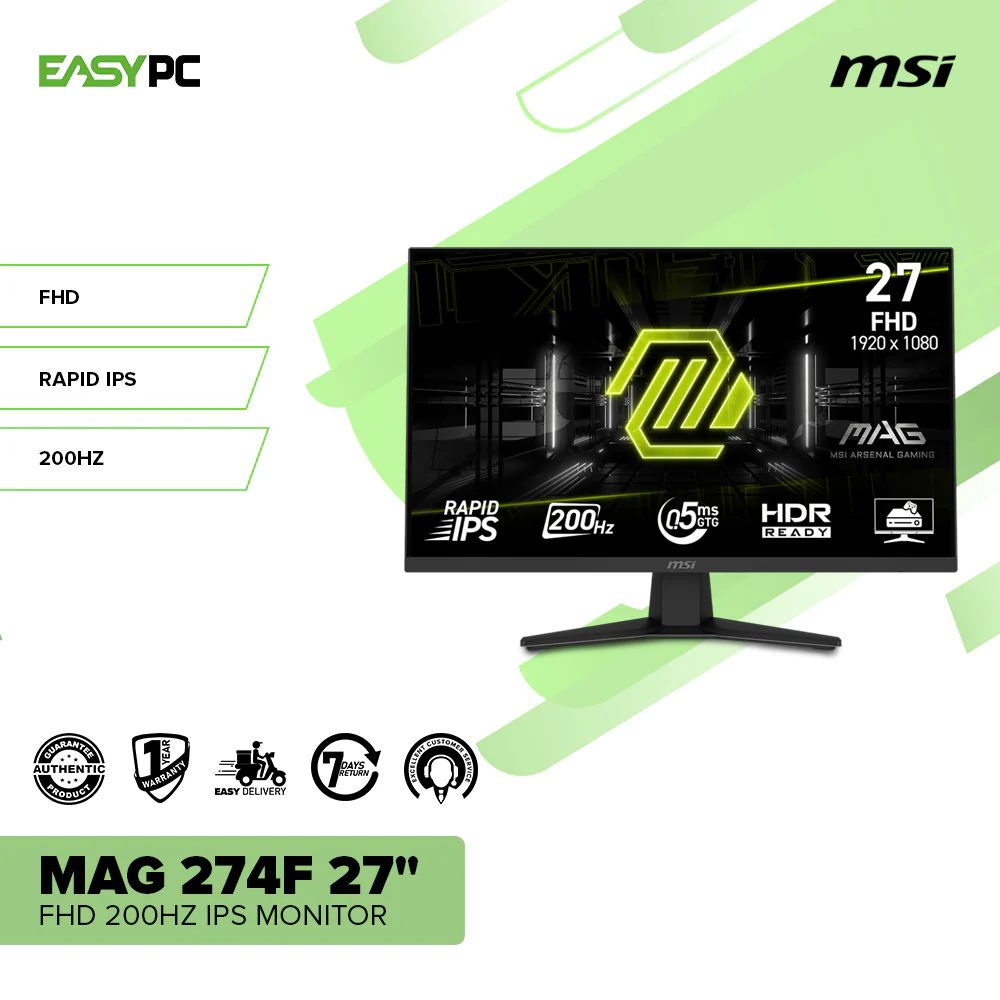 MSI MAG 274F 27" FHD 200Hz IPS Monitor - Image 2