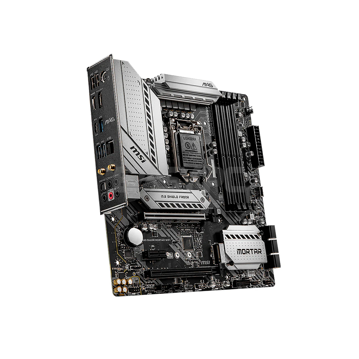 Msi MAG B460M Mortar Wifi 6 Socket LGA 1200 Ddr4, Core Boost, Crossfire Support, Enhanced Power Design: 12+1+1 Duet Rail Power System, Core Boost Gaming Motherboard - Image 4