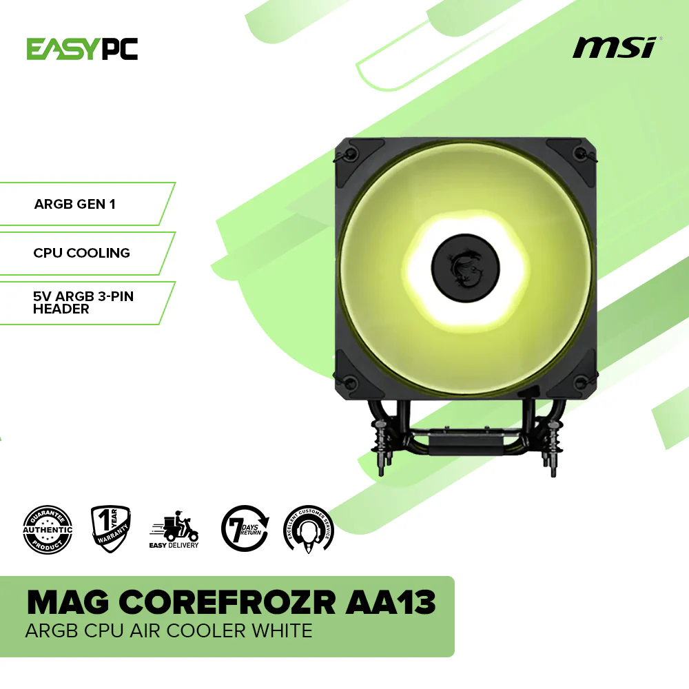 MSI MAG COREFROZR AA13 ARGB CPU Air Cooler White - Image 2