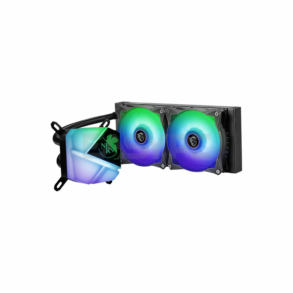 MSI MAG CORELIQUID C240 EVA e-PROJECT AIO RGB Dual Fan Optimal Liquid Cooling - Image 3