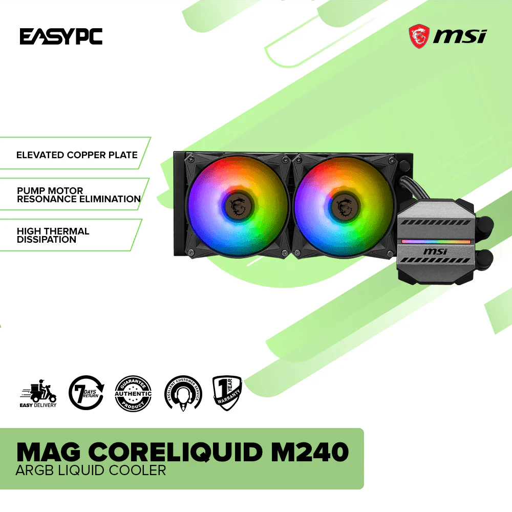 MSI MAG CORELIQUID M240 ARGB Liquid Cooler - Image 2