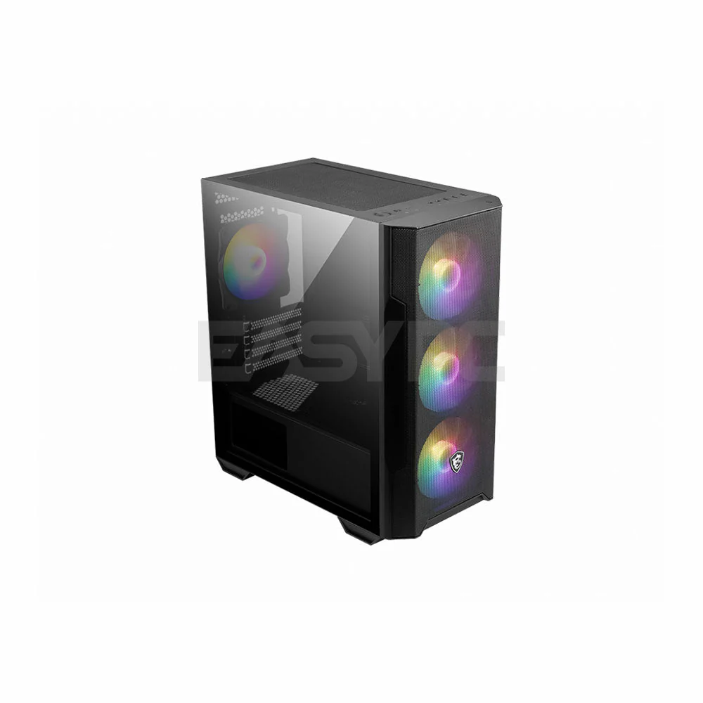 MSI MAG Forge 100R Mid Tower PC Case Black Support ATX / Micro ATX / Mini-ITX, Tempered Glass - Image 6