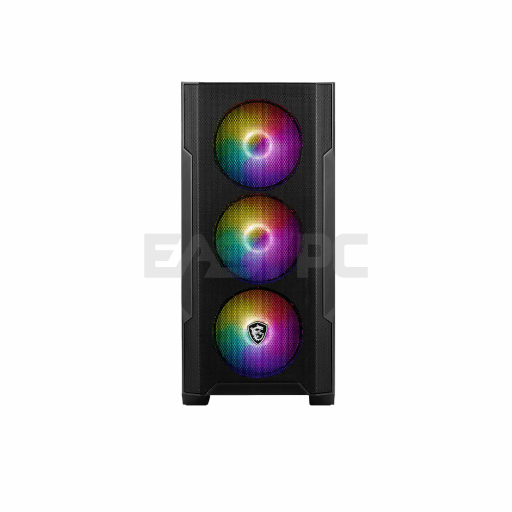 MSI MAG Forge M100A Auto RGB Micro ATX PC Case Black
