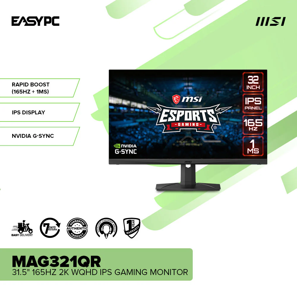 MSI MAG321QR 31.5 165Hz 2K WQHD IPS Gaming Monitor - Image 2