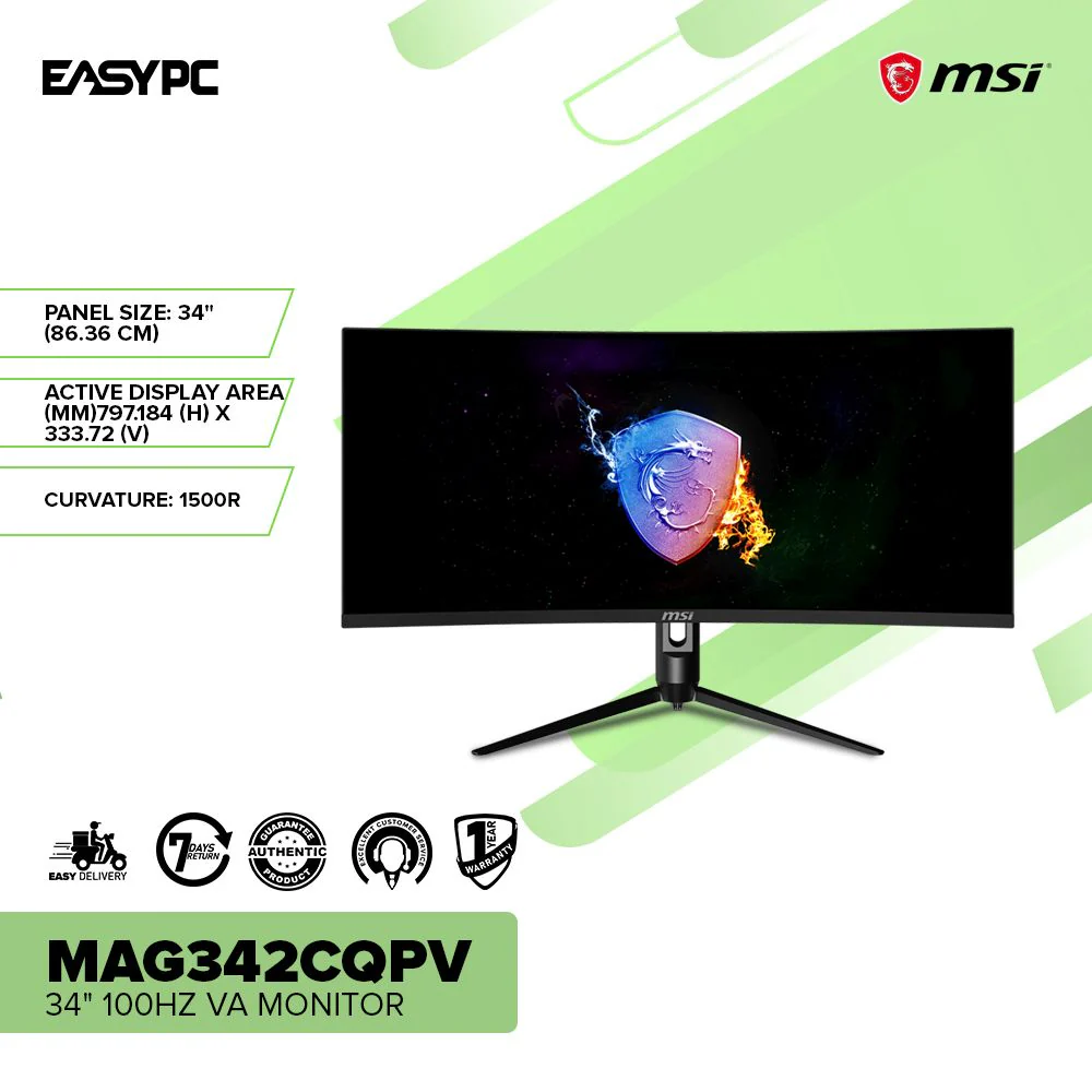 MSI MAG342CQPVÂ 34" 100Hz VA Monitor - Image 2