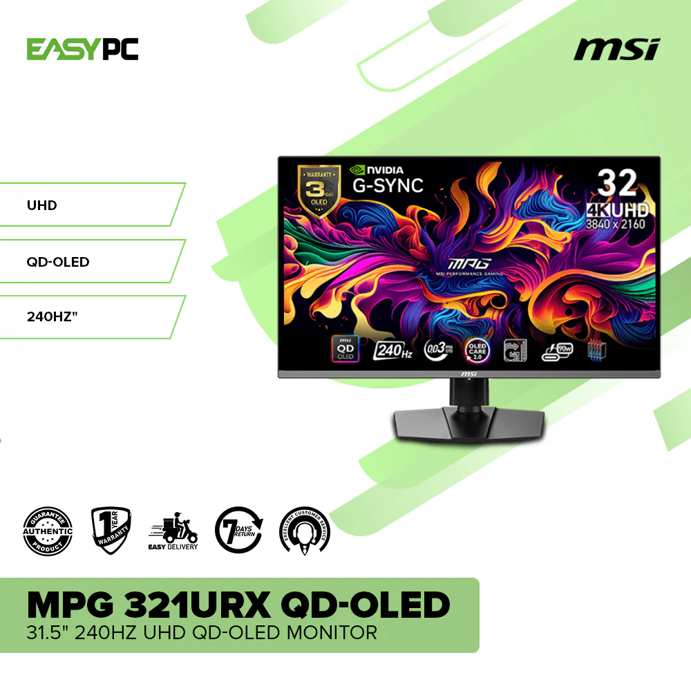 MSI MPG 321URX QD-OLED 31.5" 240Hz UHD QD-OLED Monitor - Image 2