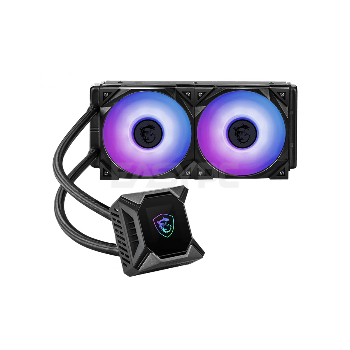 MSI MPG CORELIQUID K240 AIO     Evaporation Proof Tubing, Pump Embedded Fan, ARGB Liquid Cooling w/ Display  CPU Cooling - Image 4