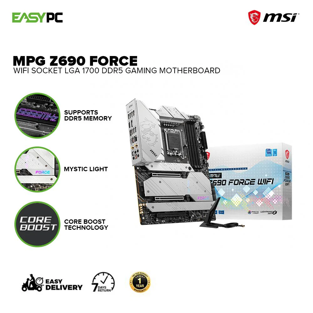 MSI MPG Z690 Force Wifi Socket LGA 1700 Ddr5 Gaming Motherboard - Image 2