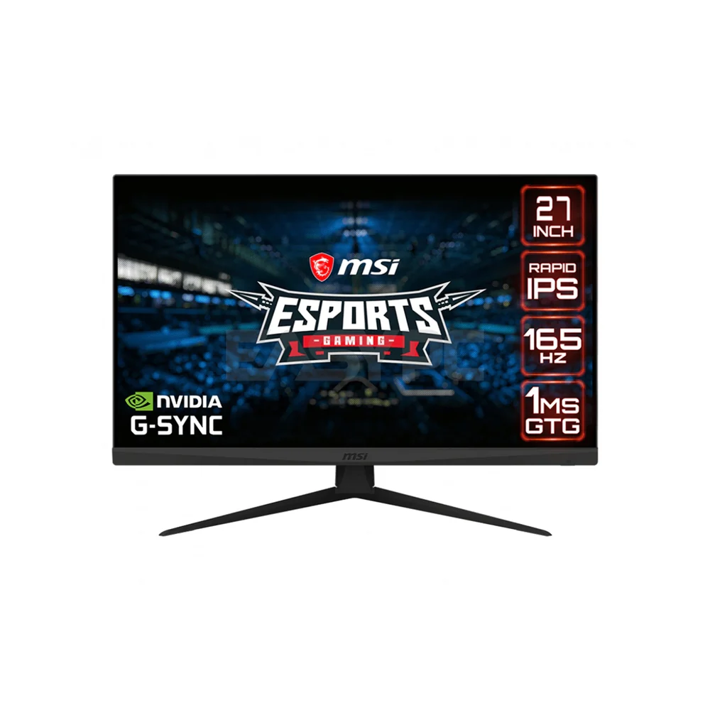 MSI Optix G273QF 27"eSports WQHD Rapid IPS 165Hz Refresh Rate Respond faster with smoother frames 1ms GTG Response Time Eliminate screen tearing and choppy frame rates Frameless Design Gaming Monitor 1ION MSG22334