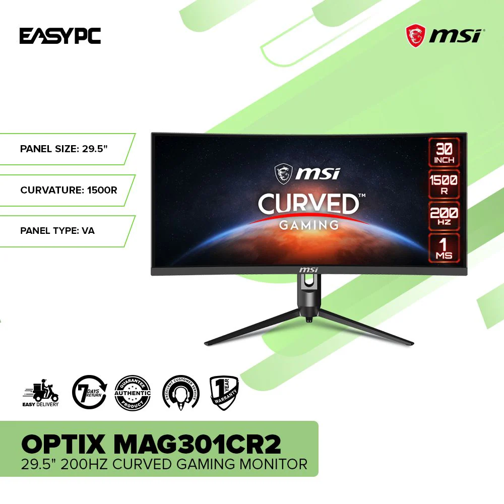 MSI Optix MAG301CR2 29.5" 200Hz Curved Gaming Monitor - Image 2