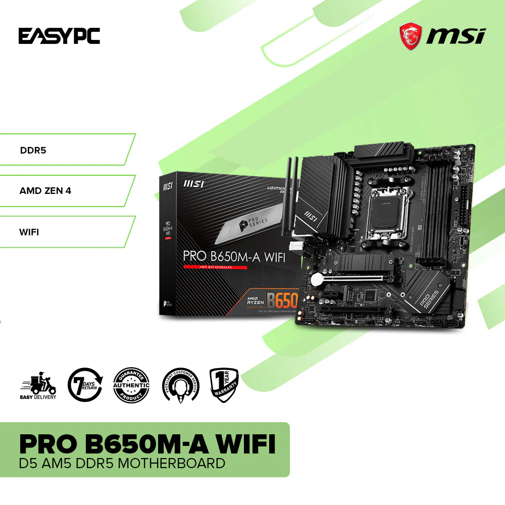 MSI PRO B650M-A wifi D5 AM5 DDR5 Motherboard - Image 2