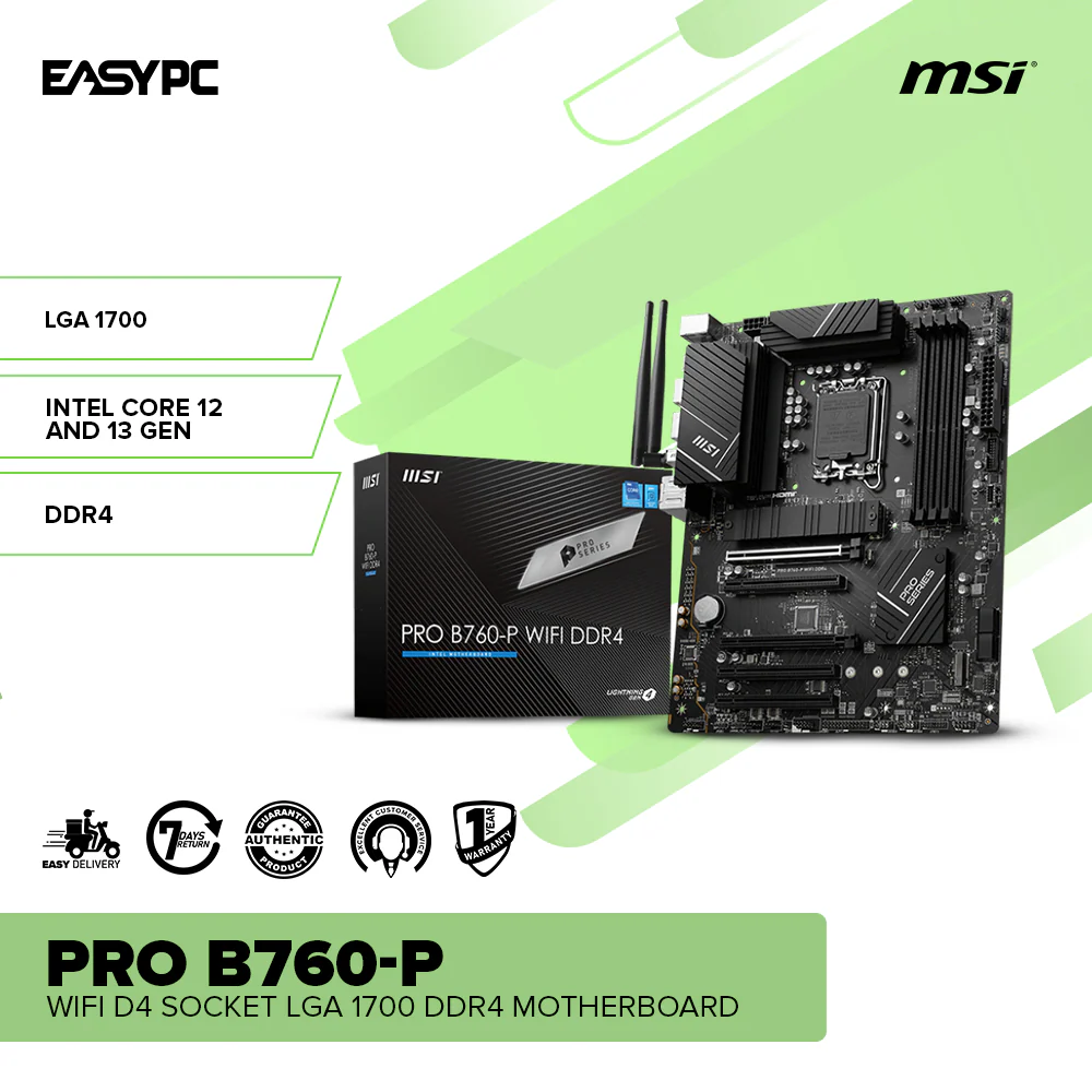 MSI PRO B760-P WIFI D4 Socket LGA 1700 DDR4 Motherboard - Image 2