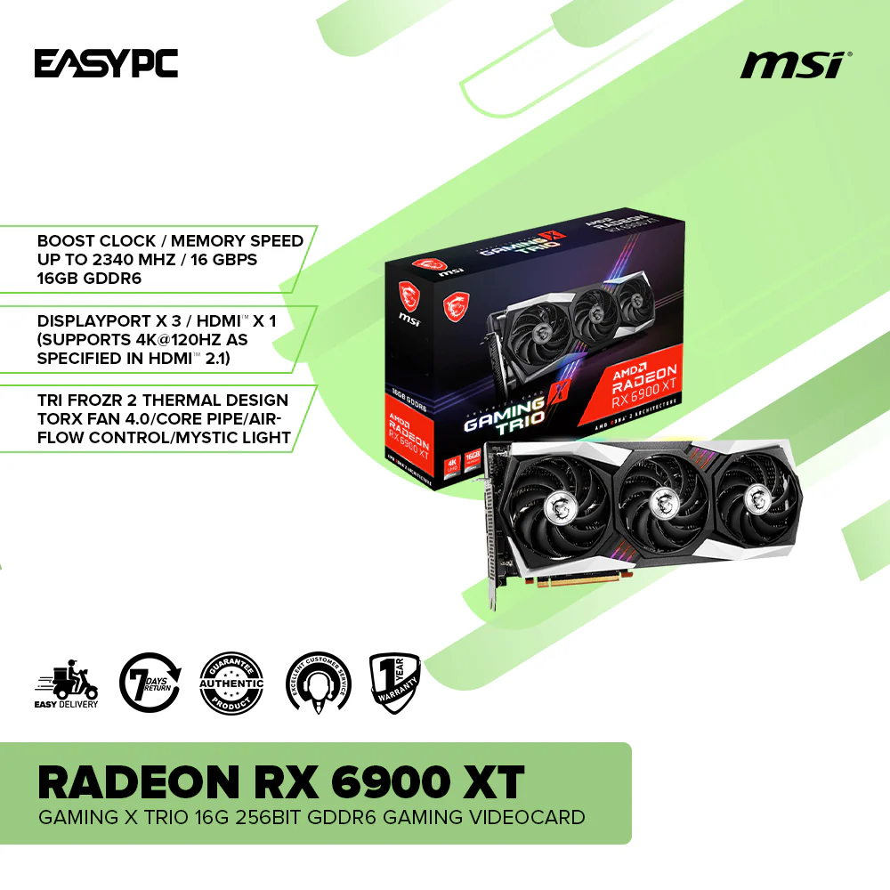 MSI Radeon RX 6900 XT Gaming X Trio 16G 256bit GDdr6 Gaming Videocard - Image 2