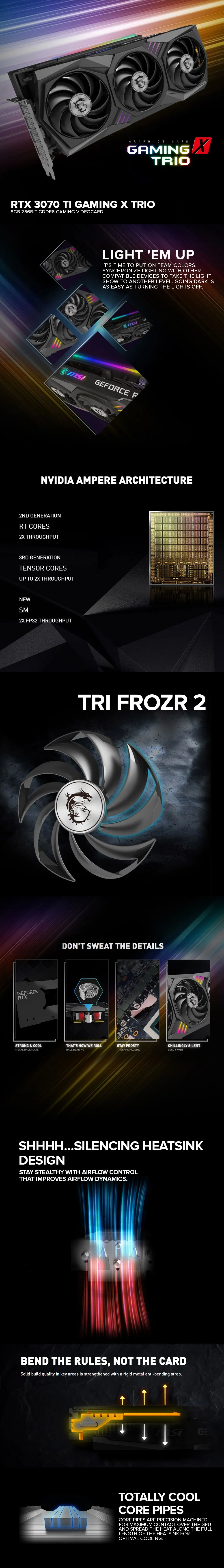 MSI NVIDIA® GeForce RTX™ 3070 or RTX™ 3070 Ti Gaming X Trio 8GB 256bit GDDR6X Gaming Videocard - Image 11
