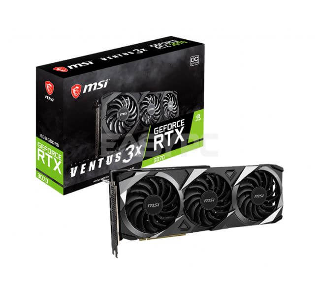 MSI NVIDIA® GeForce RTX™ 3070 Ventus OC Tri-Fan 8GB 256bit GDdr6 Gaming Videocard - Image 3