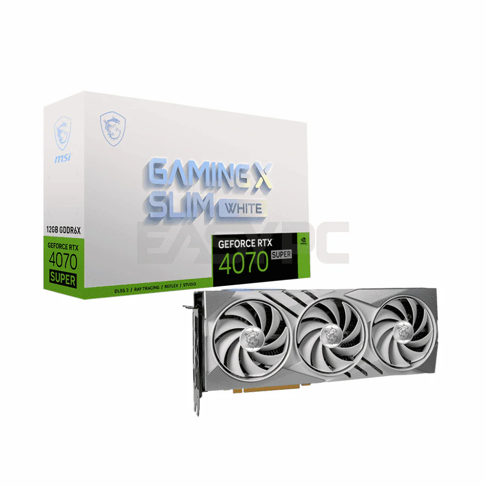 MSI NVIDIA® GeForce RTX™ 4070 Super 12GB GDDR6X 192-bit Gaming X Slim White Videocard