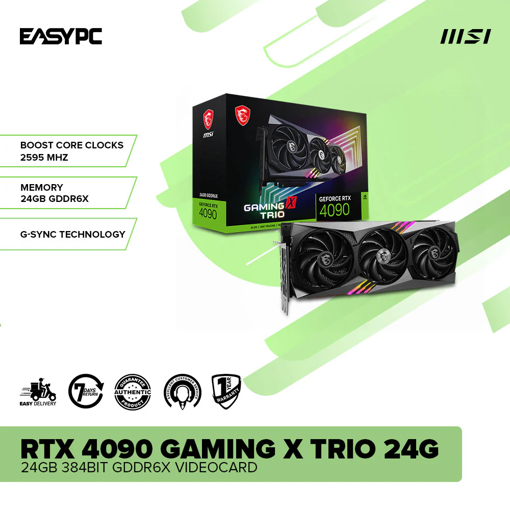 MSI NVIDIAÂ® GeForce RTXÂ™ 4090 GAMING X TRIO, SUPRIM X, SUPRIM LIQUID X, GAMING TRIO 24G, 24GB 384BIT GDDR6X Gaming Videocard - Image 2