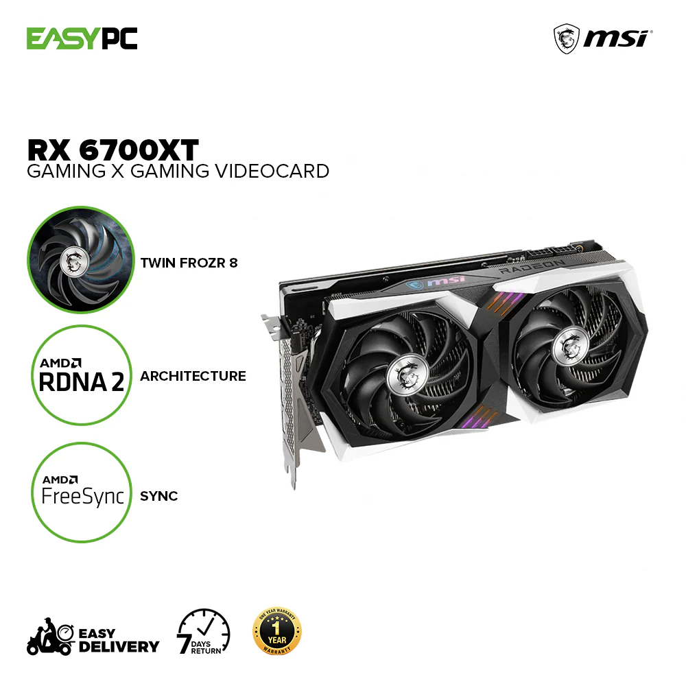 Msi Rx 6700xt Gaming X 12gb 192bit GDdr6 Gaming Videocard - Image 2