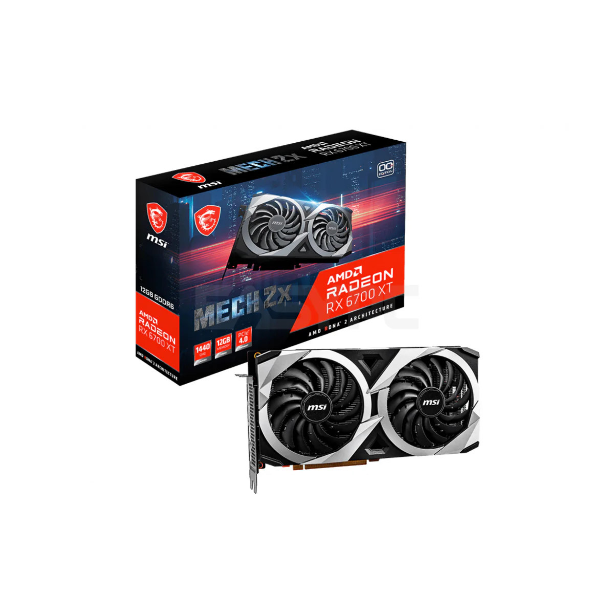Msi Rx 6700xt Mech 2x OC 12gb 192bit GDdr6 Gaming Videocard