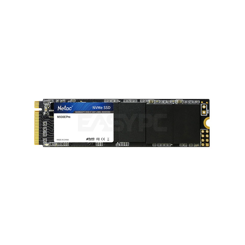 Netac N930E 512GB or 1TB M.2 Solid State Drive N930E SSD supports PCIe Gen3 and NVMe 1.3.