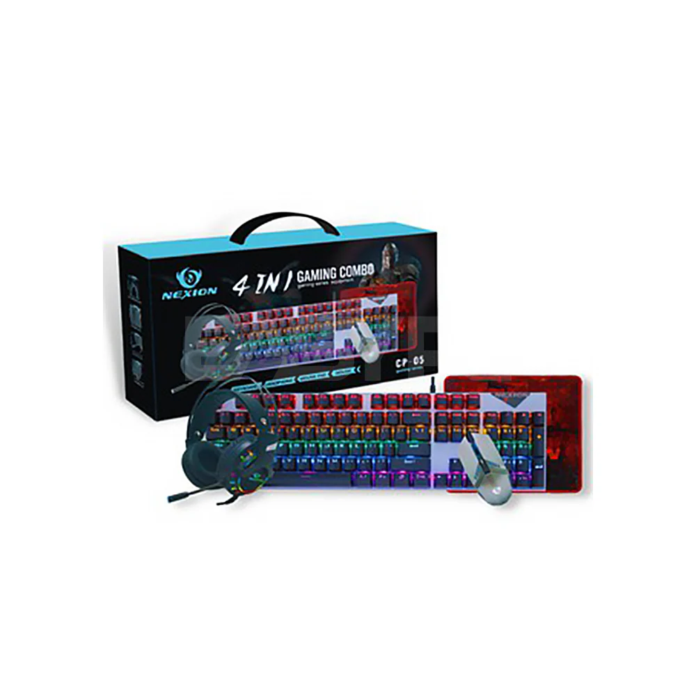 Nexion CP-06 4in1 RGB Mechanical Keyboard,Mouse,Headset,Mousepad Combo Black