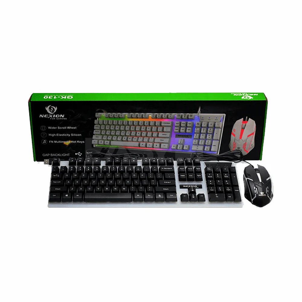 NEXION GK-130 USB Keyboard and Mouse Black