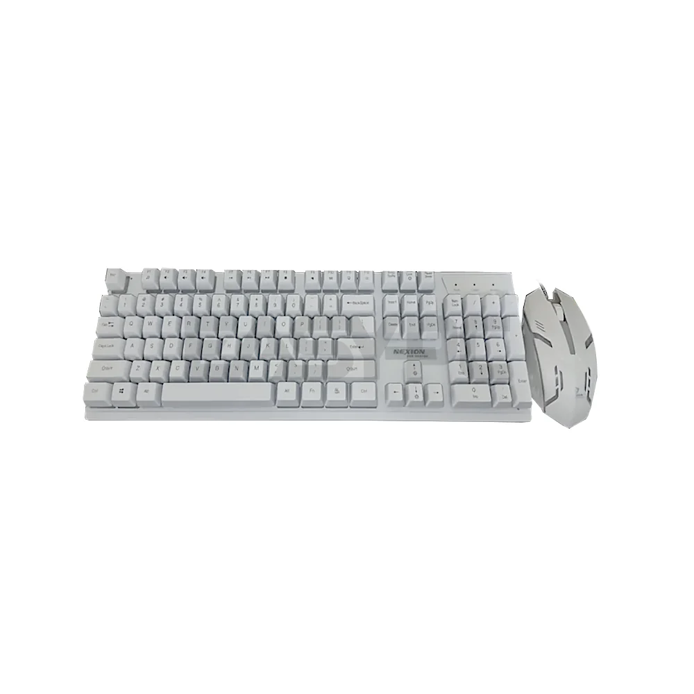 Nexion GK-140 USB Gaming Keyboard and Mouse White