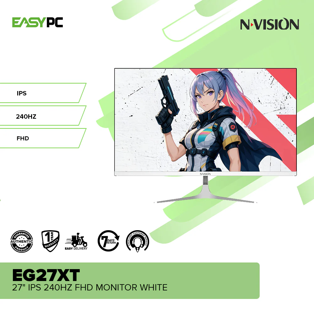 Nvision EG27XT 27" IPS 240Hz FHD Monitor White - Image 4
