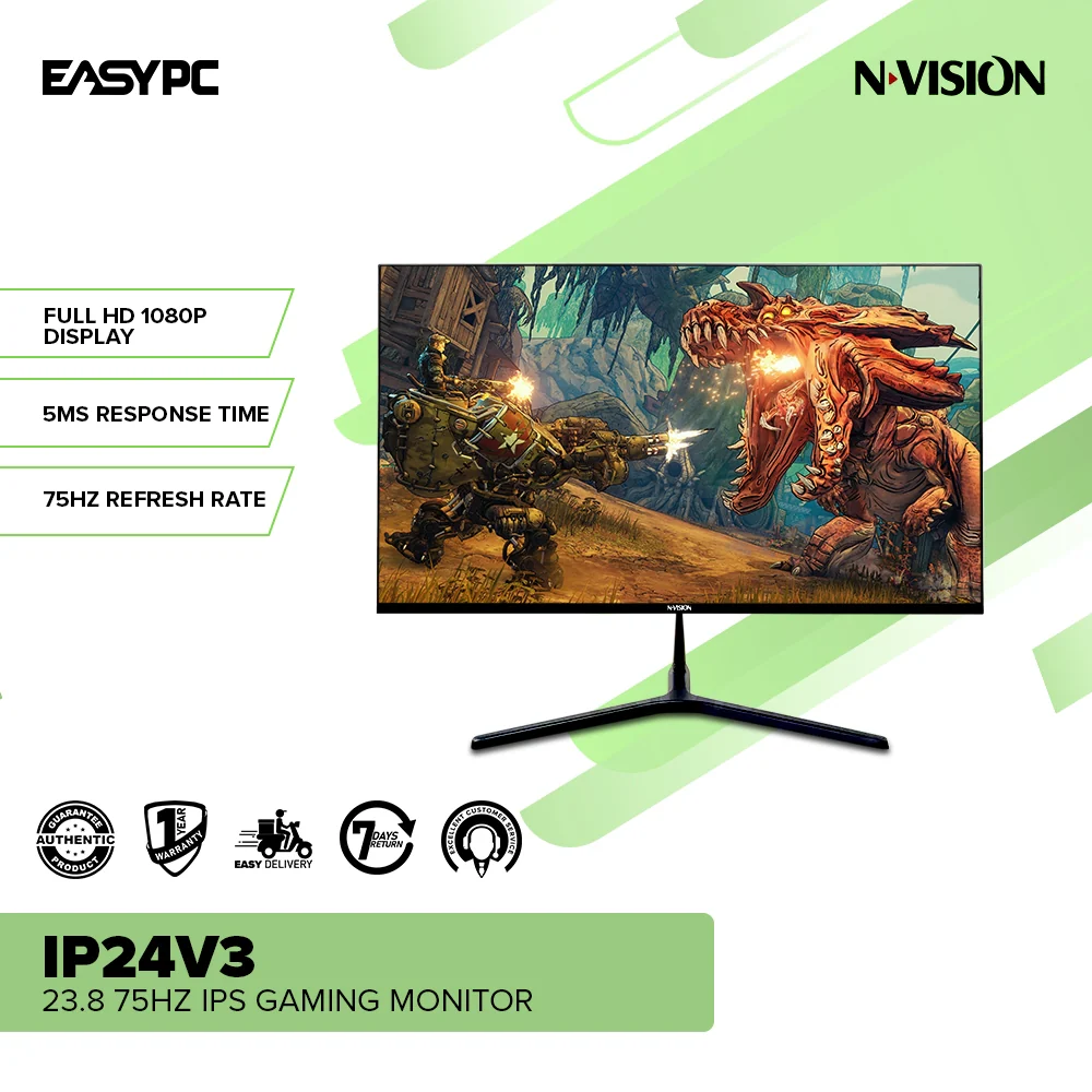 Nvision IP24V1 / IP24V3 / IP23D1 23" IPS, 75hz, 1080 FHD Gaming Monitor - Image 6