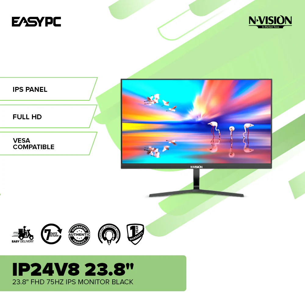 Nvision IP24V8 23.8" FHD 75Hz IPS Monitor Black - Image 2