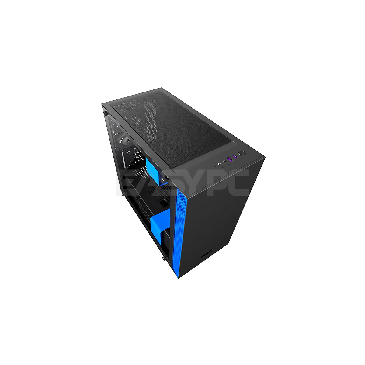 NZXT CA-H400W-BL H400i Micro-ATX PC Case Matte Black/Blue NZCA1258 4JTP - Image 2