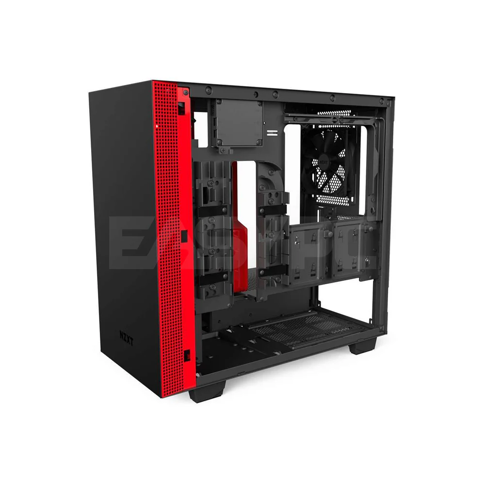 NZXT CA-H400W-BR H400i Micro-ATX Case Matte Black Red
