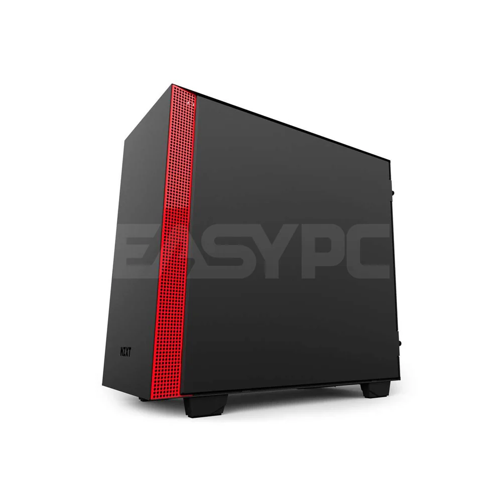 NZXT CA-H400W-BR H400i Micro-ATX Case Matte Black Red - Image 2