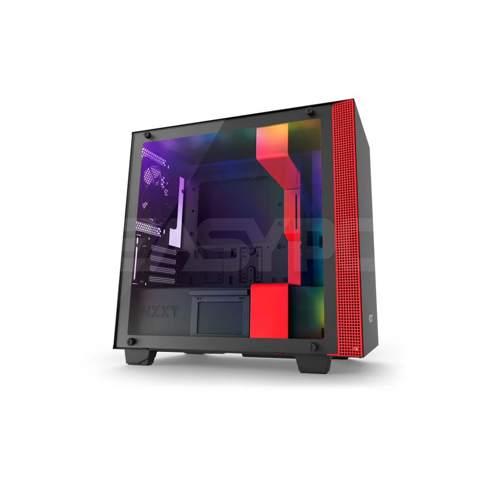 NZXT CA-H400W-BR H400i Micro-ATX Case Matte Black Red - Image 3