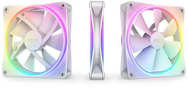 NZXT F120 RGB Duo Triple Pack (RF-D12TF-W1) with RGB Controller Chassis Fan White - Image 2