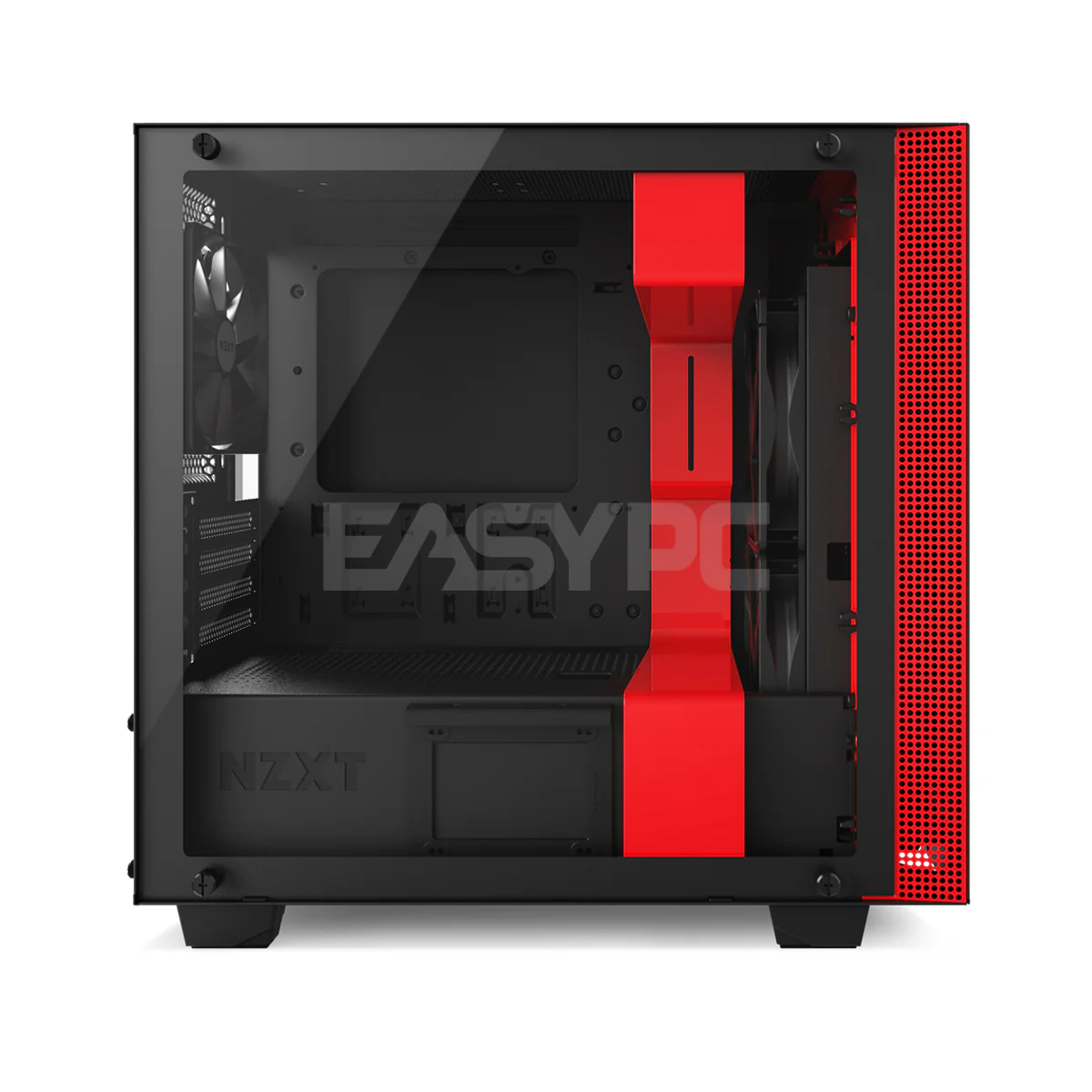 NZXT H400 Mini ITX Case Black Red - Image 3