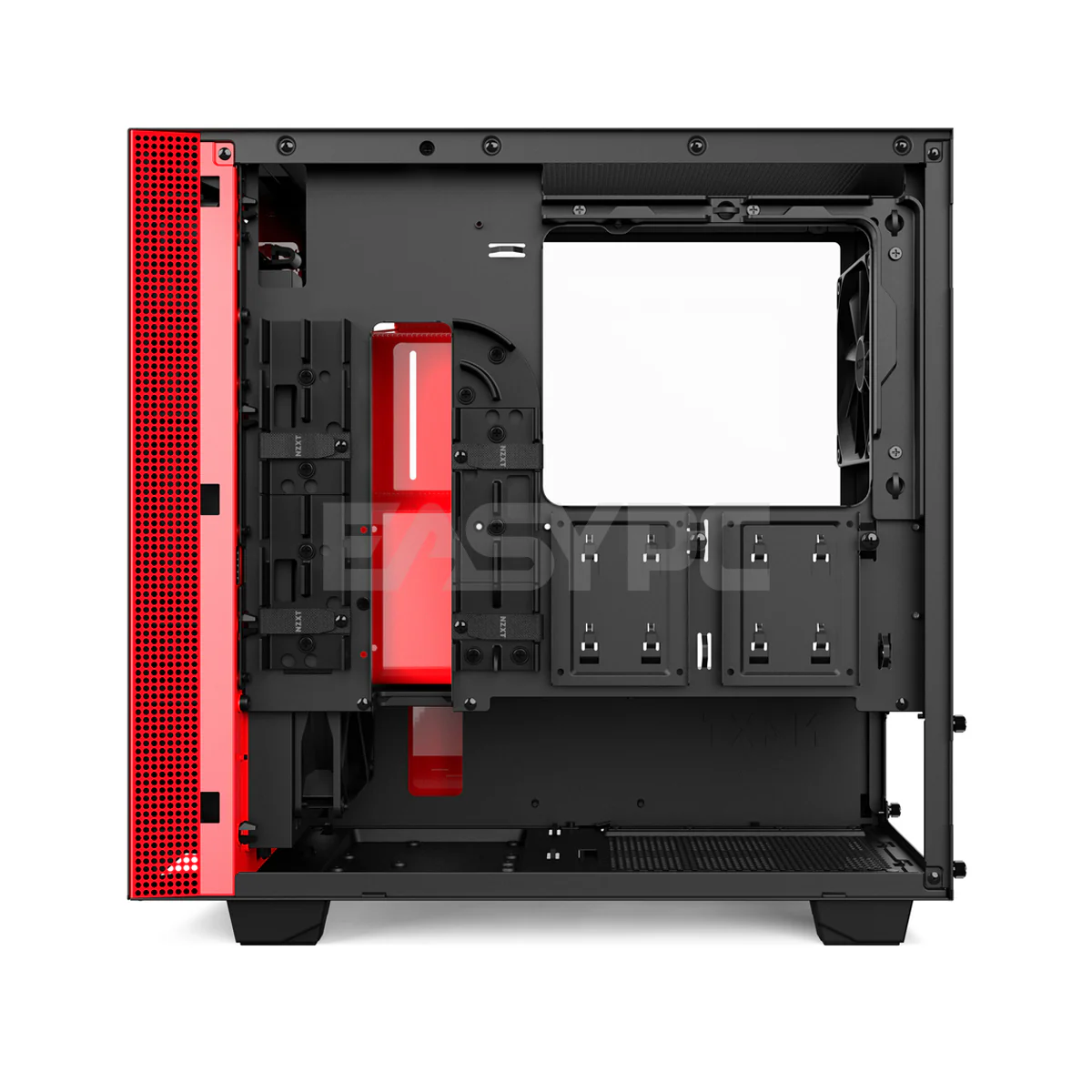 NZXT H400 Mini ITX Case Black Red - Image 4