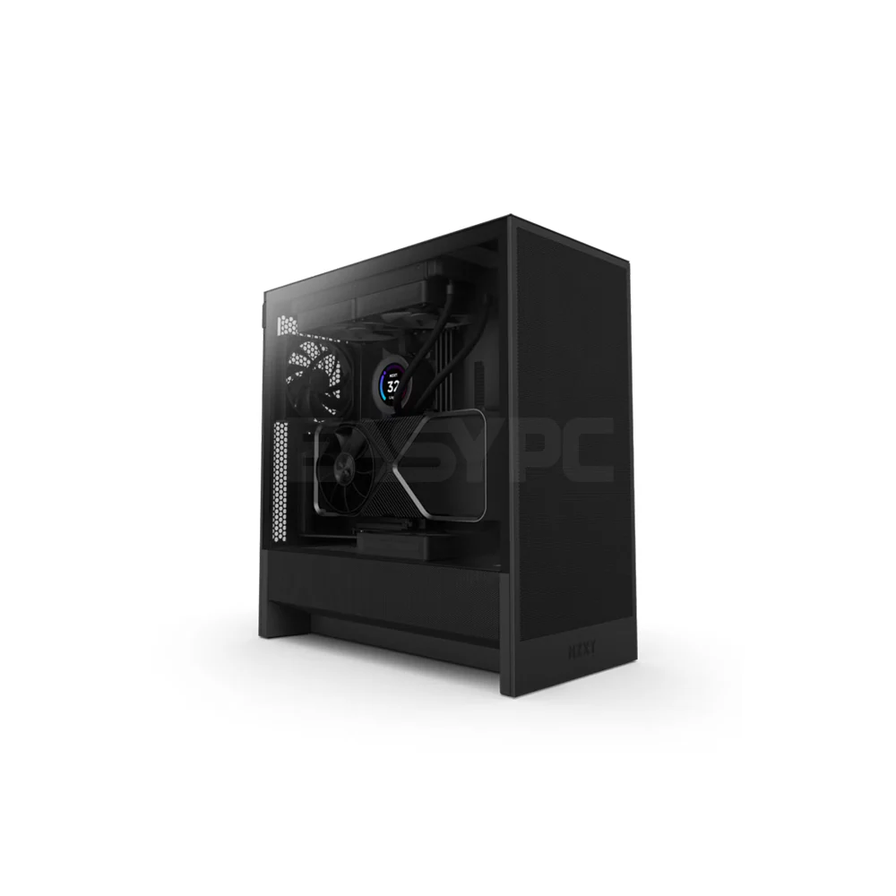 NZXT H5 Flow CC-H52FB-01 Black Compact Mid Tower Airflow Case