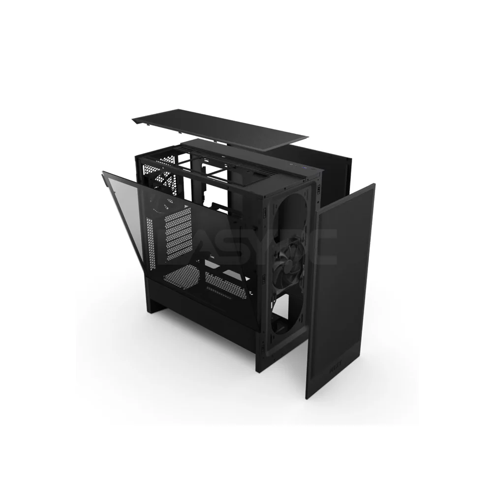 NZXT H5 Flow CC-H52FB-01 Black Compact Mid Tower Airflow Case - Image 6