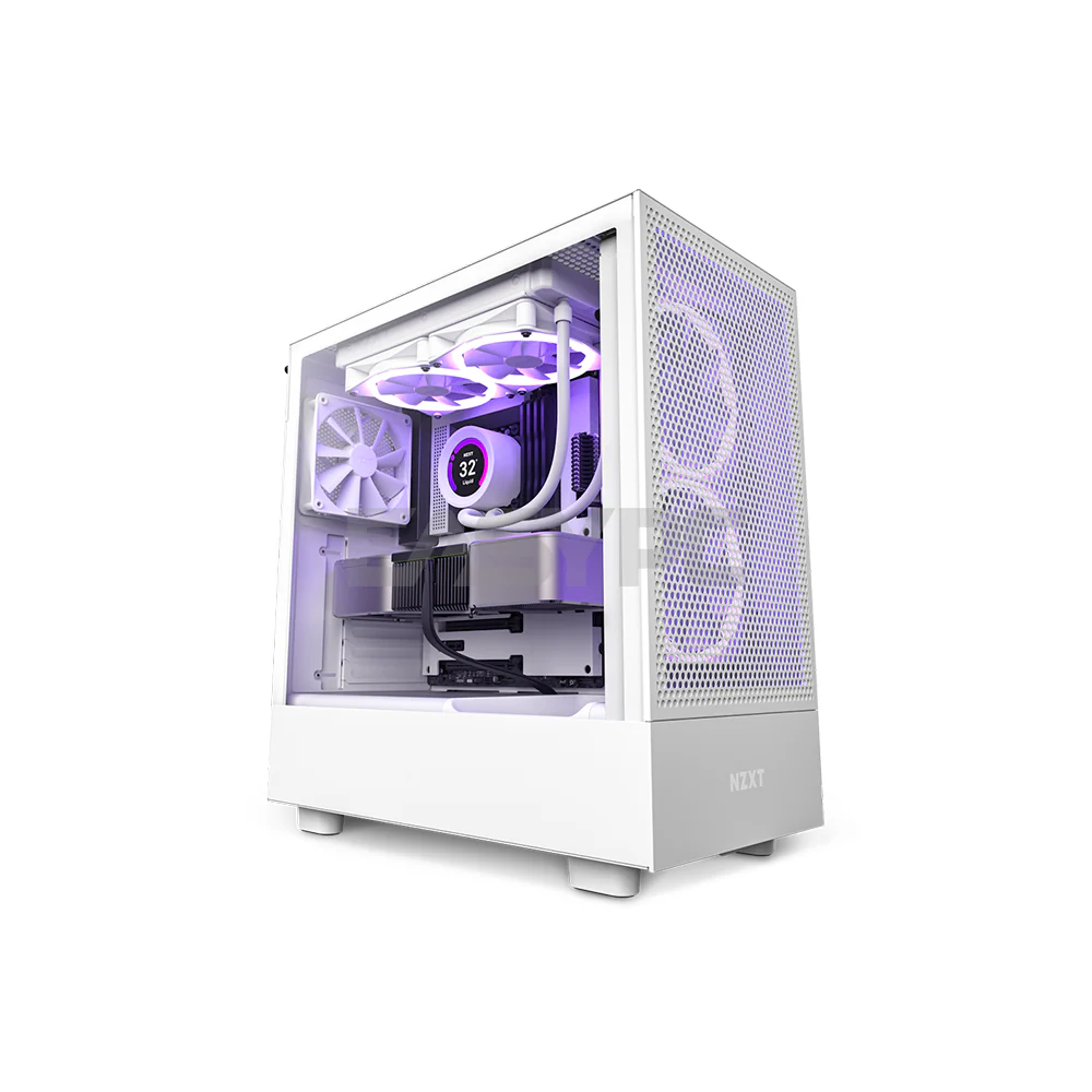 NZXT H5 Flow Compact CC-H51FW-01 Mid-Tower Airflow Gaming Case White