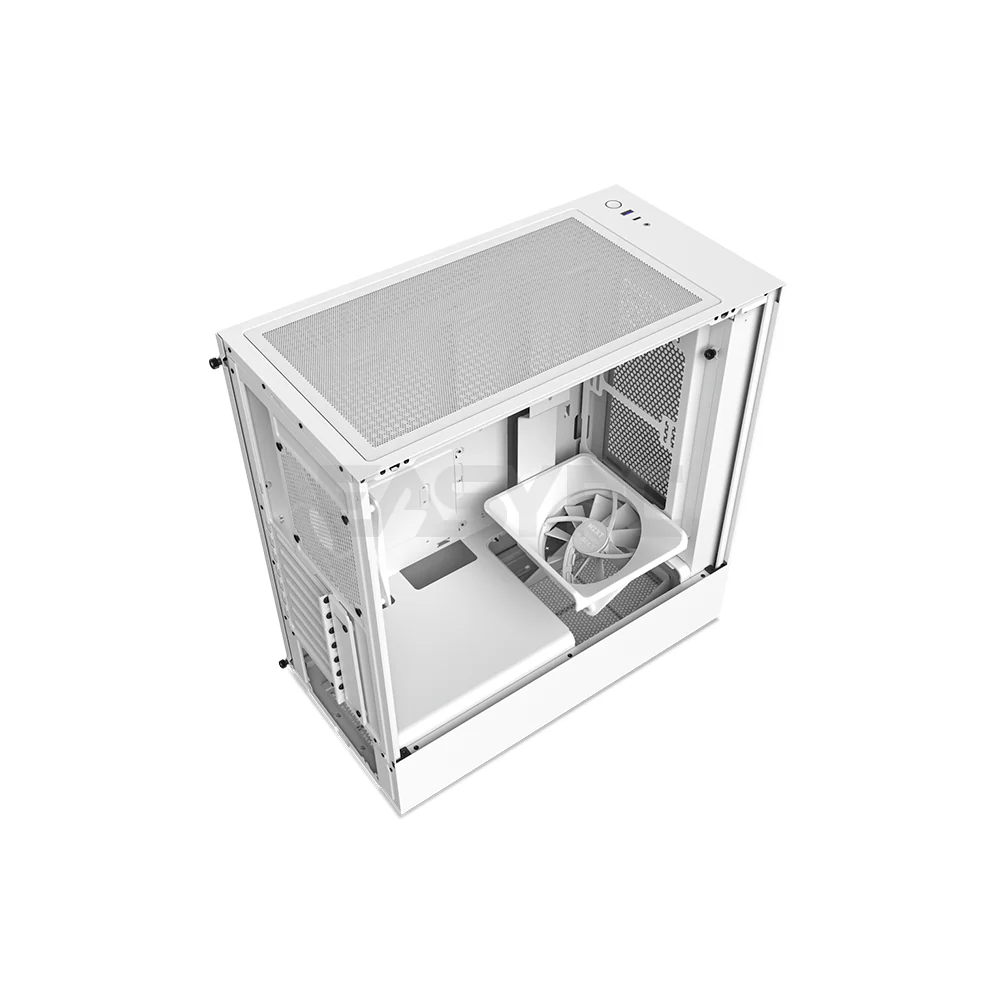 NZXT H5 Flow Compact CC-H51FW-01 Mid-Tower Airflow Gaming Case White - Image 6