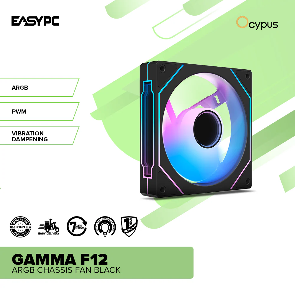 OCYPUS GAMMA F12 ARGB CHASSIS FAN BLACK - Image 2
